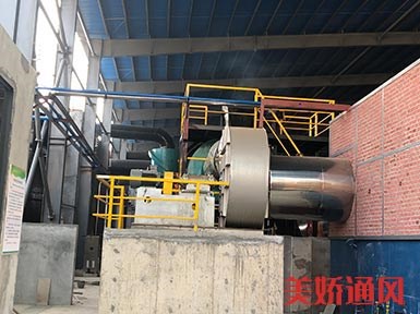 江西撫州隧道窯引風機現場安裝調試中